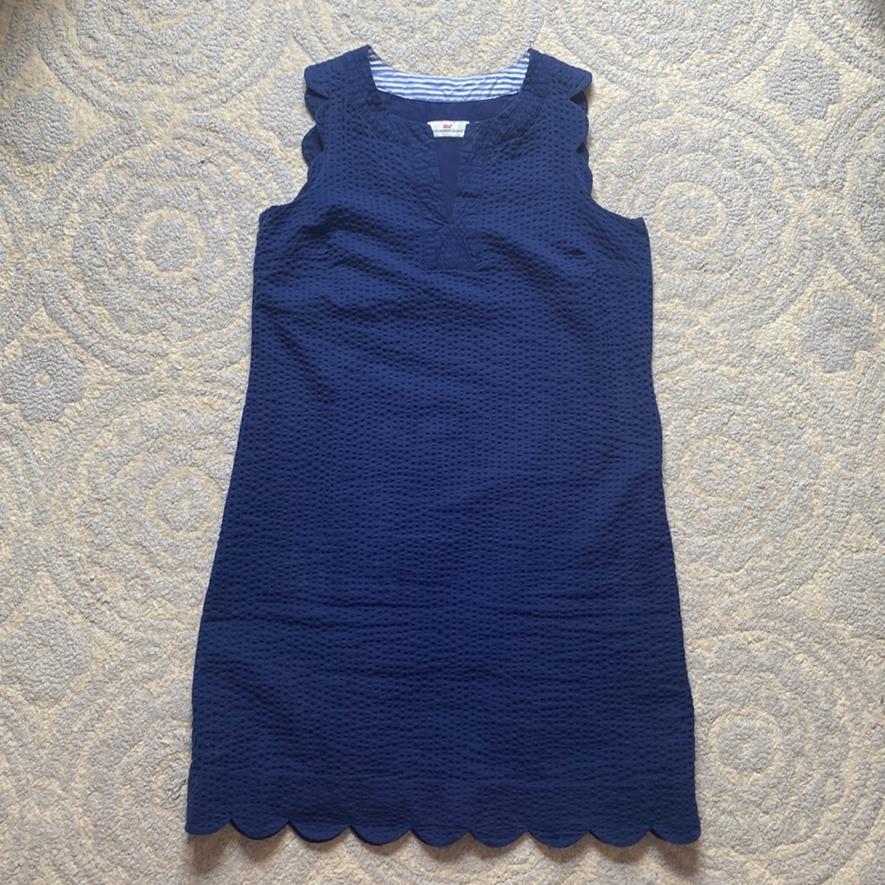 Vineyard Vines scallop sleeveless dress